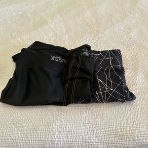 Bebe, The Girls, Guru Size large workout leggings (Set of 3)